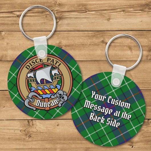 Porte-clés Blason du clan Duncan sur tartan
