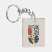 Porte-clés Blason timbré VINTAGE HOGWARTS™ (Devant gauche)