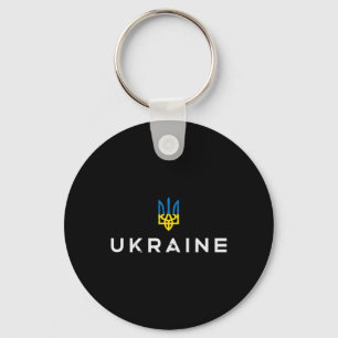 Porte-clés Blason Ukraine Emblème Trident Ukrainien Tryzub Fe