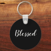 Porte-clés Blessé noir & blanc texte personnalisé texte migno (Recto)