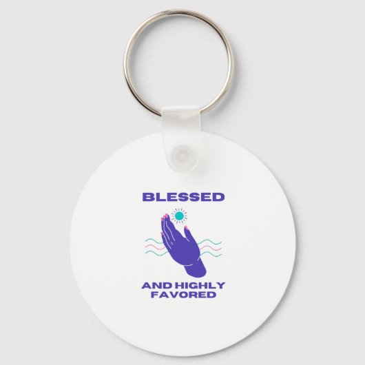 Porte-clés Blessed and highly favored (Recto)