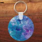 Porte-clés Bleu Abstrait violet (Recto)