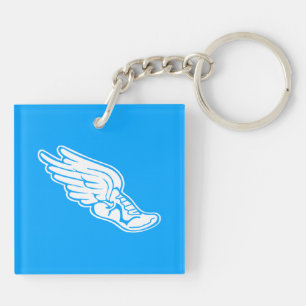 Porte-clés Bleu acrylique de porte - clé de logo de voie
