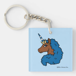 Porte-clés Bleu Afro Unicorn