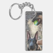 Porte-clés Bleu berger allemand en jeu (Devant gauche)