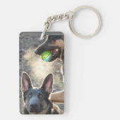 Porte-clés Bleu berger allemand en jeu (Dos)