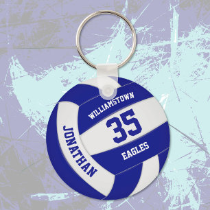 Porte-clés bleu blanc équipe couleurs garçons filles volley