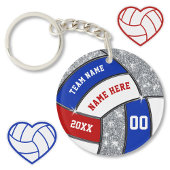 Porte-clés Bleu blanc rouge, Porte - clés de volley-ball pers