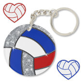 Porte-clés Bleu blanc rouge, Porte - clés de volley-ball pers