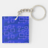 Porte-clés Bleu Bleu Bleu Or Géométrique (Dos)