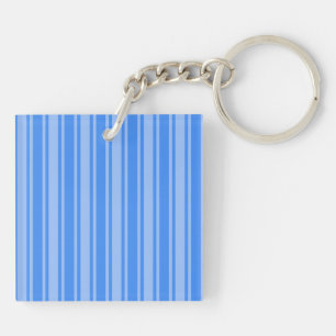 Porte-clés Bleu bonbons rayures