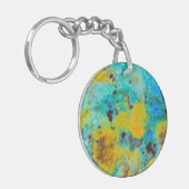 Porte-clés Bleu Chrysocolla Jasper (Devant gauche)