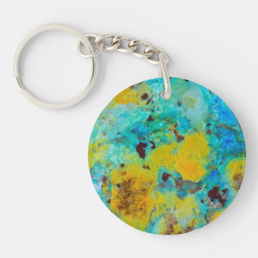 Porte-clés Bleu Chrysocolla Jasper (Devant)