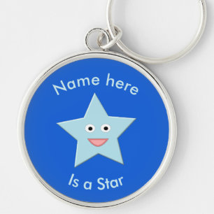 Porte-clés Bleu clair Celebration Star Porte - clé personnali