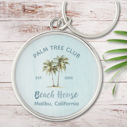 Porte-clés Bleu clair Palmiers Palmiers Moderne Maison de Pla