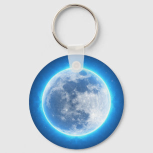 Porte-clés Bleu clair Pleine lune