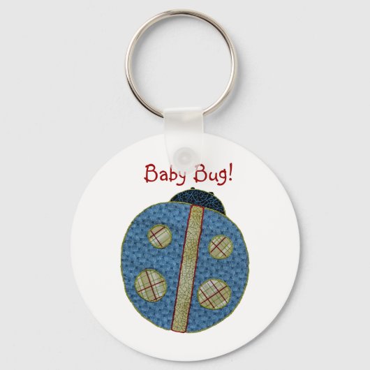 Porte-clés Bleu coccinelle Bébé Bug (Recto)