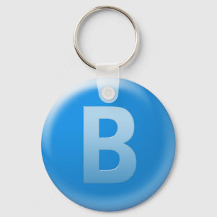 porte-clés bleu cool, lettre B