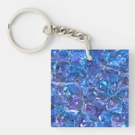 Porte-clés Bleu cristal et violet (Devant)