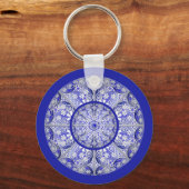 Porte-clés Bleu de dentelle en céramique de Grèce (Recto)
