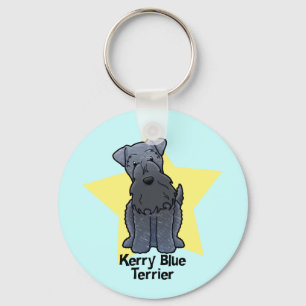 Porte-clés Bleu de Kerry d'étoile de Kawaii Terrier