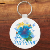 Porte-clés Bleu de la fleur du survivant (Recto)