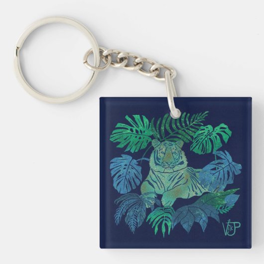 Porte-clés Bleu de la jungle (Devant)
