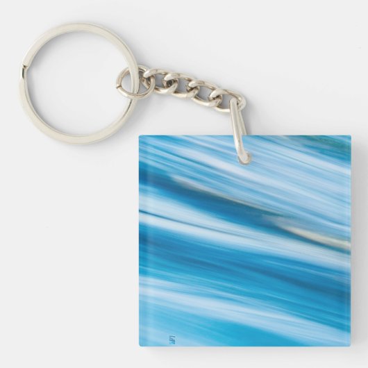 Porte-clés Bleu de mer Abstrait (Devant)