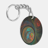 Porte-clés Bleu de renaissance Art Abstrait (Devant gauche)