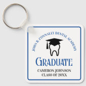 Porte-clés Bleu Dental School sur mesure Graduation Cadeau (Recto)