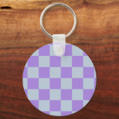 Porte-clés Bleu doux et À damiers lavande (Verso)