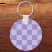 Porte-clés Bleu doux et À damiers lavande (Recto)