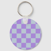 Porte-clés Bleu doux et À damiers lavande (Verso)