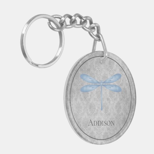 Porte-clés Bleu Dragonfly Damas (Devant gauche)