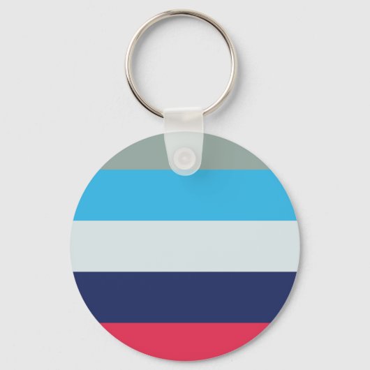 Porte-clés Bleu Et Bourgogne (Recto)