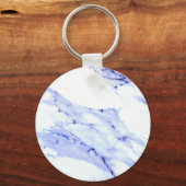 Porte-clés Bleu et Marbre blanc (Recto)