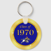 Porte-clés Bleu et or, Classe de Réunion 1970, Faveurs (Verso)