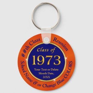 Porte-clés Bleu et orange, bon marché, Classe Reunion Faveurs