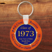 Porte-clés Bleu et orange, bon marché, Classe Reunion Faveurs (Recto)