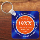 Porte-clés Bleu et orange pas cher, Classe Reunion Idées cade (Recto)