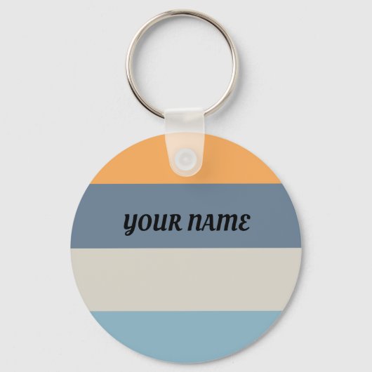 Porte-clés Bleu et orange triés (Recto)
