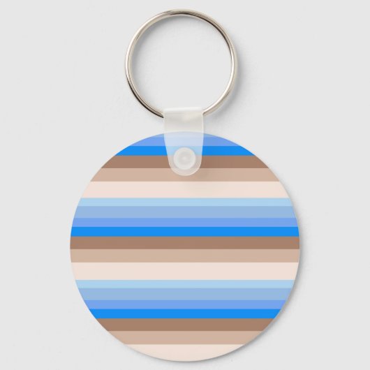 Porte-clés Bleu et rayures Brown (Recto)