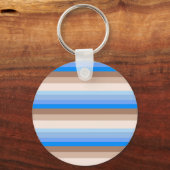 Porte-clés Bleu et rayures Brown (Verso)