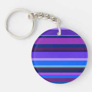 Porte-clés Bleu et violet bandes horizontales