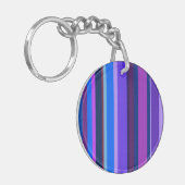 Porte-clés Bleu et violet bandes verticales (Devant gauche)