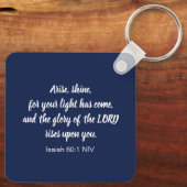 Porte-clés Bleu foncé Félicitations Graduation Bible Verse (Verso)