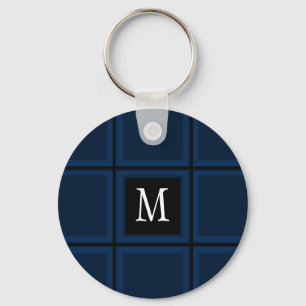 Porte-clés Bleu foncé marine Personnalisé unique première tri