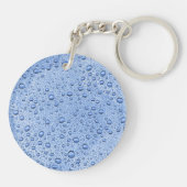 Porte-clés Bleu gouttelettes d'eau (Dos)