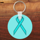 Porte-clés Bleu Lt / Ruban Turquoise Standard par Kenneth Yon (Recto)