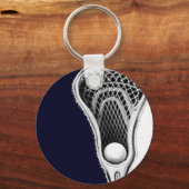 Porte-clés bleu marine Lacrosse (Recto)